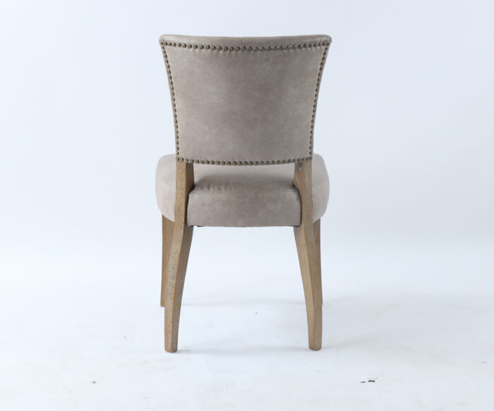 Rosa Oak Frame Dining chair with Microfiber fabric - Rear View