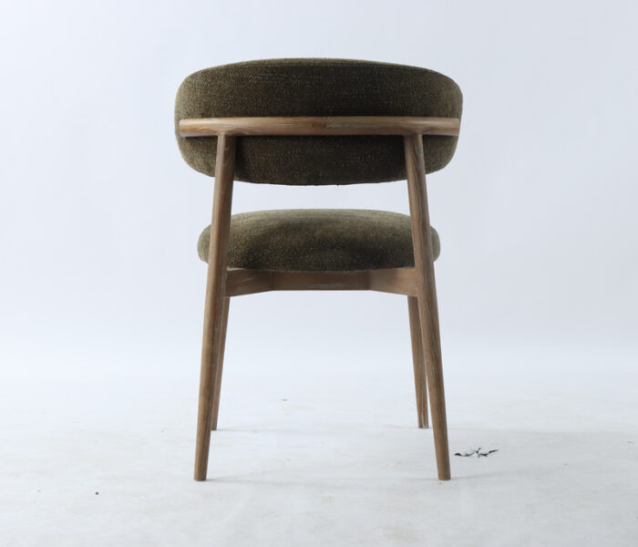 Anita Curved Oak back Dining Chair - Rear View